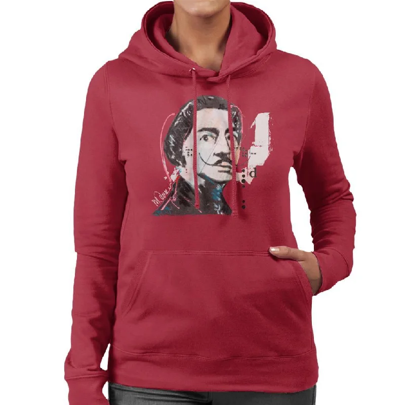 slim fit hoodiefitness lifestyle hoodieSidney Maurer Original Portrait Of Salvador Dali Women's Hooded Sweatshirt