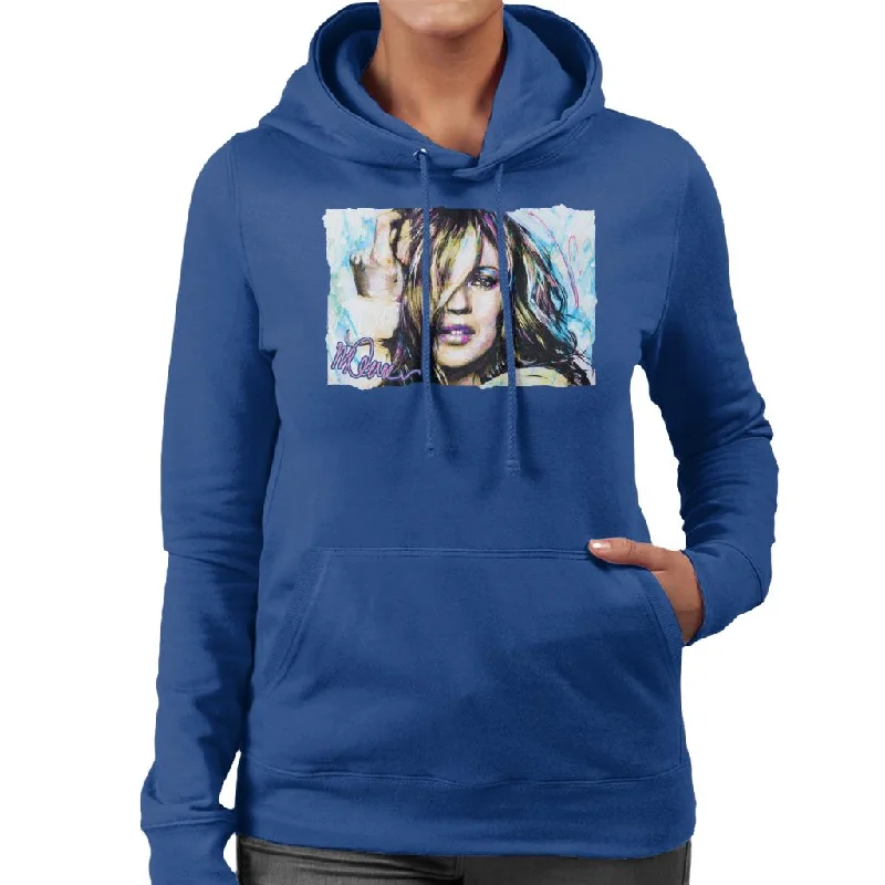 warm hooded jackettrendy sports sweatshirtSidney Maurer Original Portrait Of Model Kate Moss Women's Hooded Sweatshirt