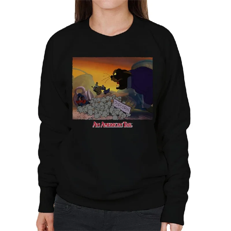 fashion-forward hoodiesleek gym hoodieAn American Tail Cossack Cat Popcorn Women's Sweatshirt