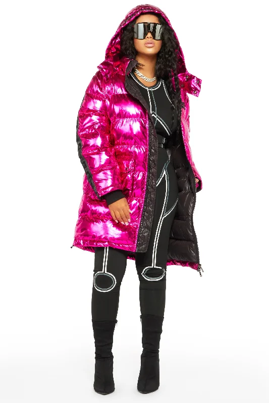 outdoor adventure coatNikita Pink Long Puffer Jacket