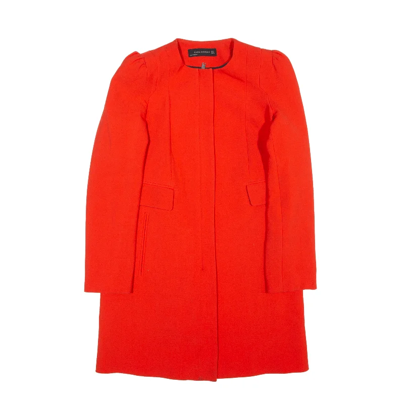 high-fashion coatZARA WOMAN Overcoat Jacket Red Womens S