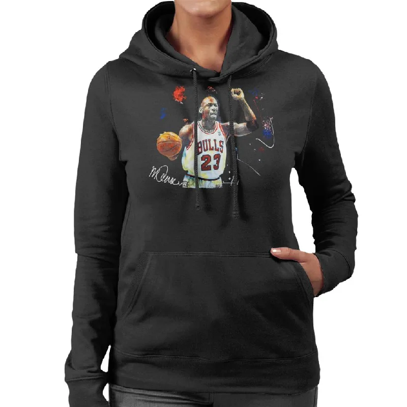 lightweight hoodieurban sports sweatshirtSidney Maurer Original Portrait Of Michael Jordan Chicago Bulls Basketball Women's Hooded Sweatshirt