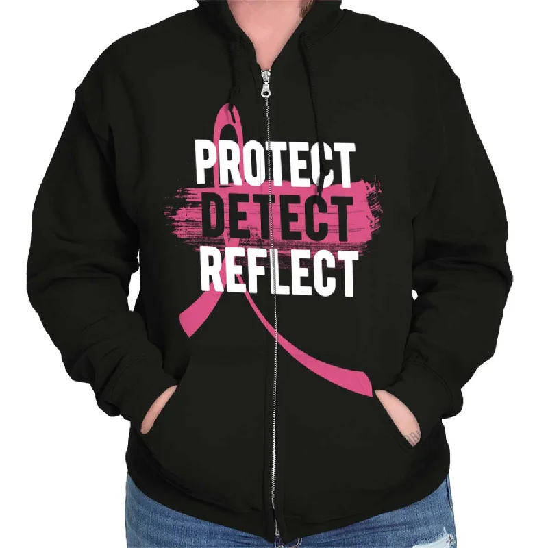 cool graphic hoodieProtect Detect Reflect Zip Hoodie