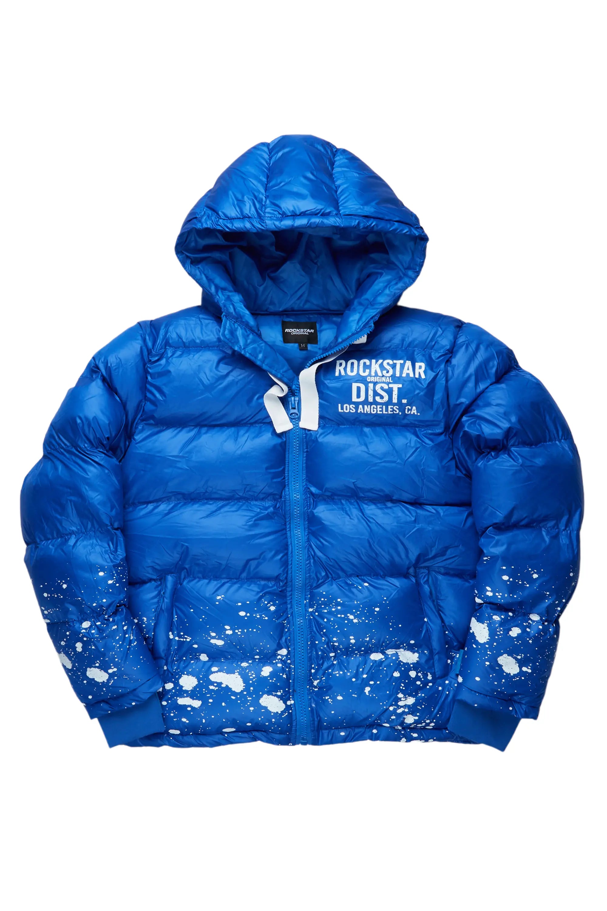 cozy wool-blend coatArt Dist. Royal Blue Puffer Jacket