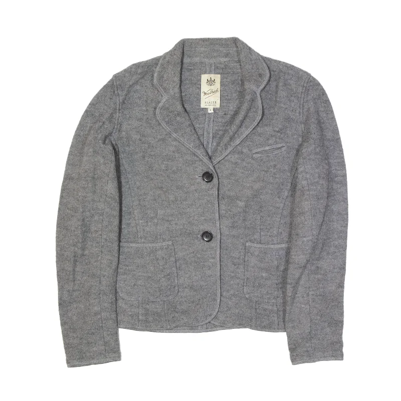 fashion-forward coatWOOLRICH Blazer Jacket Grey Wool Womens L