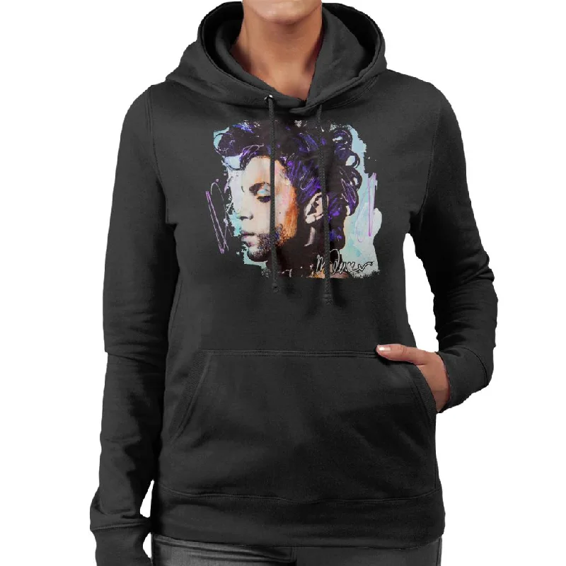 minimalist hoodiefunctional sports hoodieSidney Maurer Original Portrait Of Prince Side Profile Women's Hooded Sweatshirt