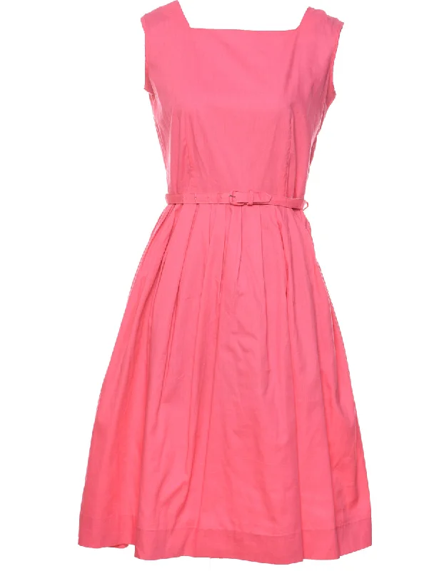 classic zip-up coatPink 1950s Classic Dress - M