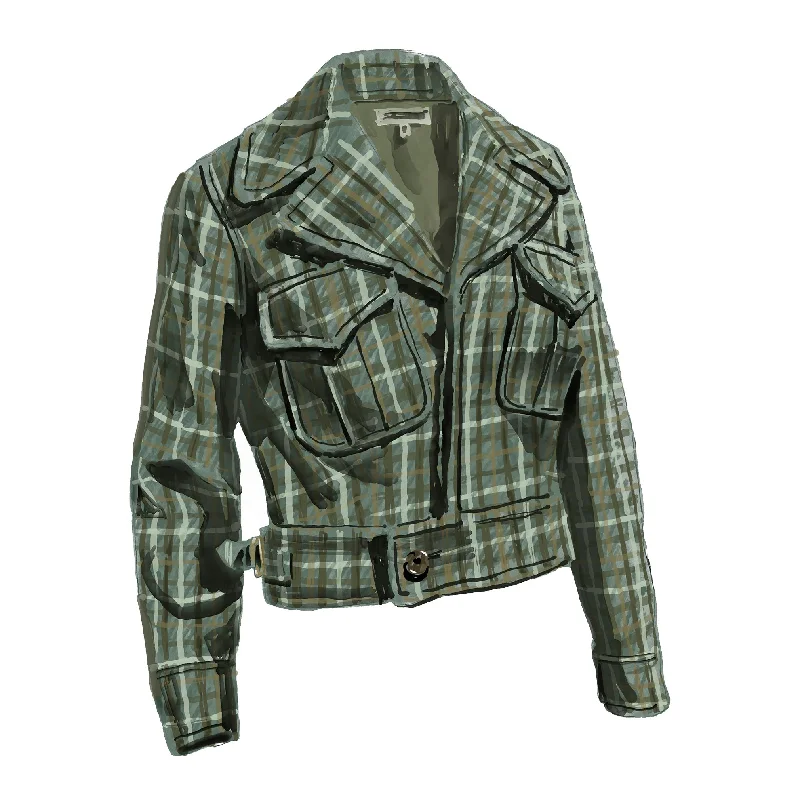 padded coatPlaid Eisenhower Jacket