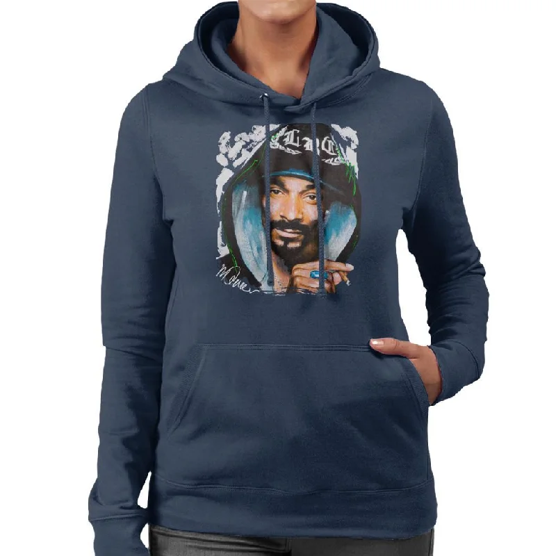 vintage hoodiefitness hoodie for trainingSidney Maurer Original Portrait Of Snoop Dogg Smoking Women's Hooded Sweatshirt