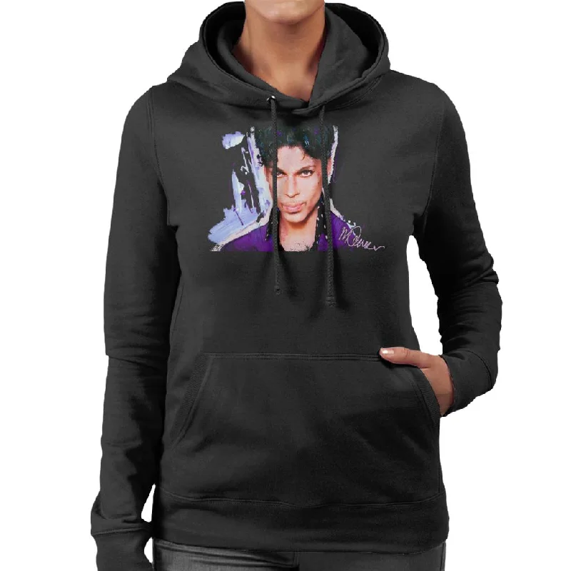 graphic hoodiesoft athletic sweatshirtSidney Maurer Original Portrait Of Prince Polka Dot Women's Hooded Sweatshirt