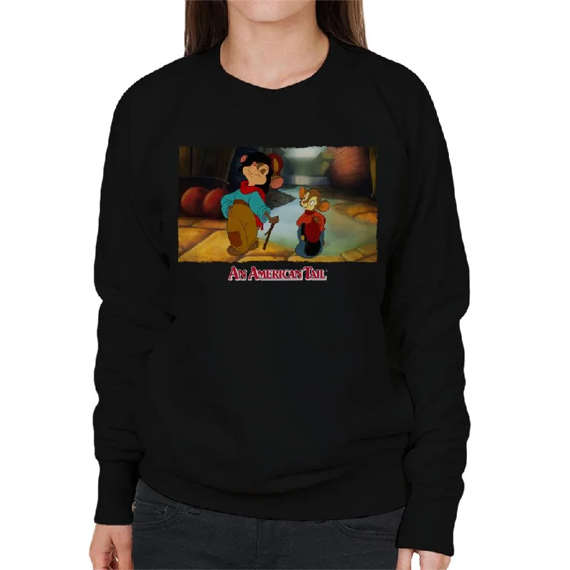 modern hoodiecontemporary fitness sweatshirtAn American Tail Fieval And Tony Strolling Women's Sweatshirt