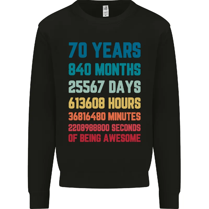 oversized pullover sweatshirtoversized gym sweatshirt70th Birthday Men's Sweatshirt - Age 70 Classic Jumper