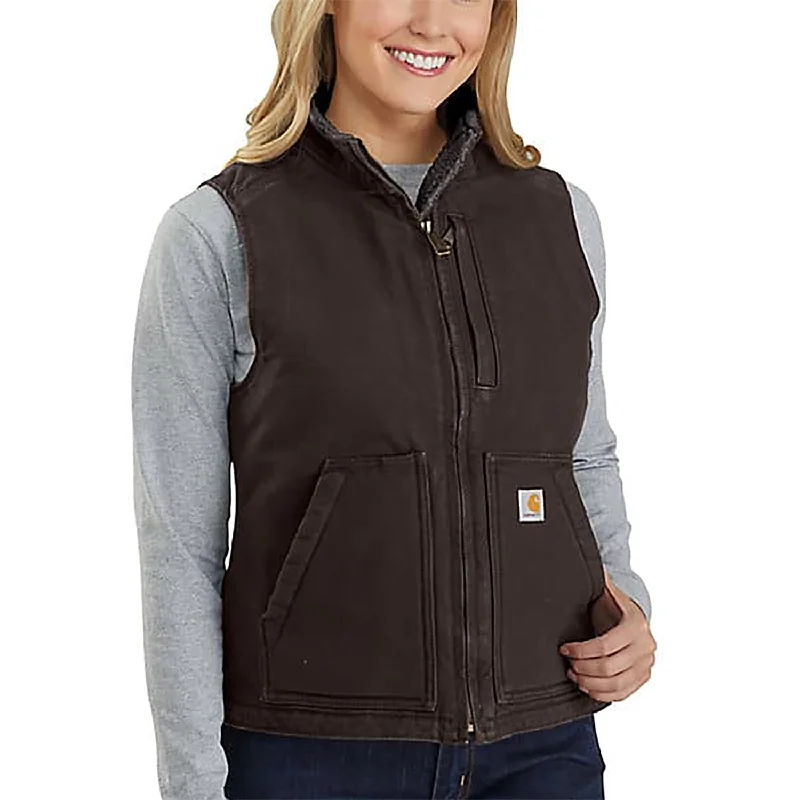 wool coatWomen's Sherpa Lined Duck Mock Neck Vest 104224