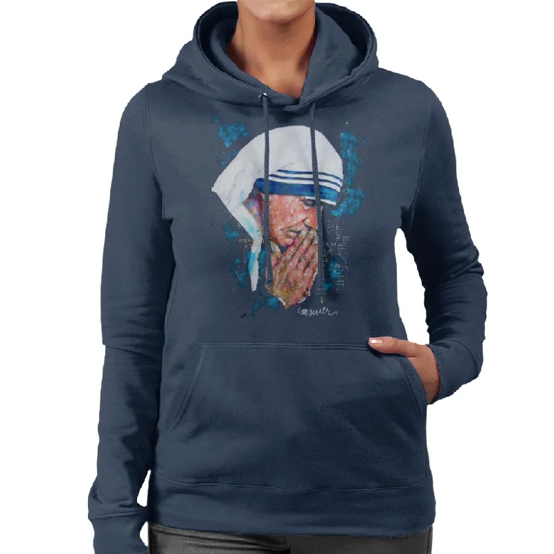 versatile hoodiemodern athletic hoodieSidney Maurer Original Portrait Of Mother Teresa Women's Hooded Sweatshirt