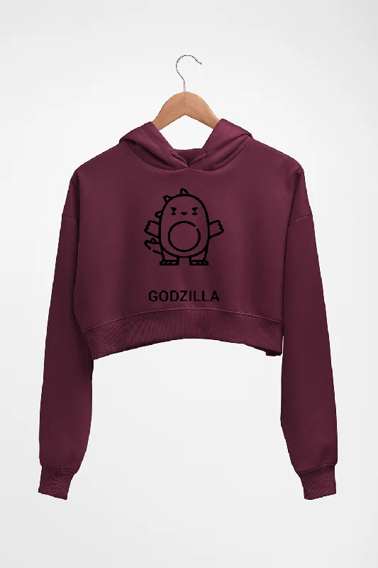 cozy hooded sweatshirtGodzilla Crop HOODIE FOR WOMEN