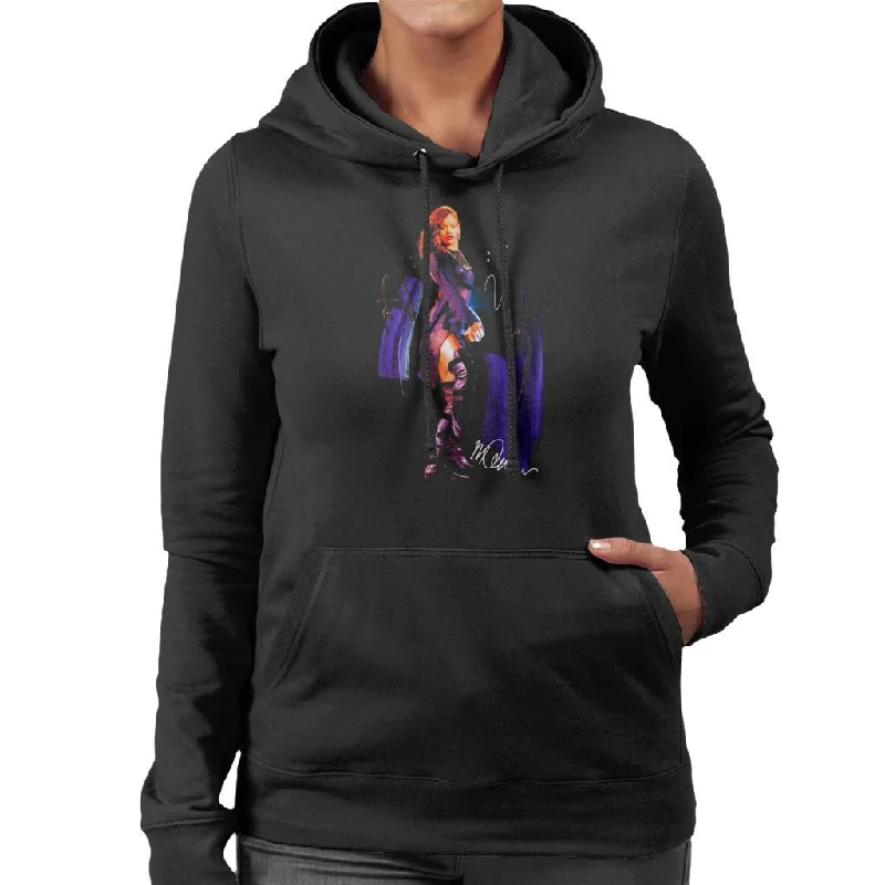 lightweight hooded sweatshirtcozy gym sweatshirtSidney Maurer Original Portrait Of Rihanna Long Boots Women's Hooded Sweatshirt