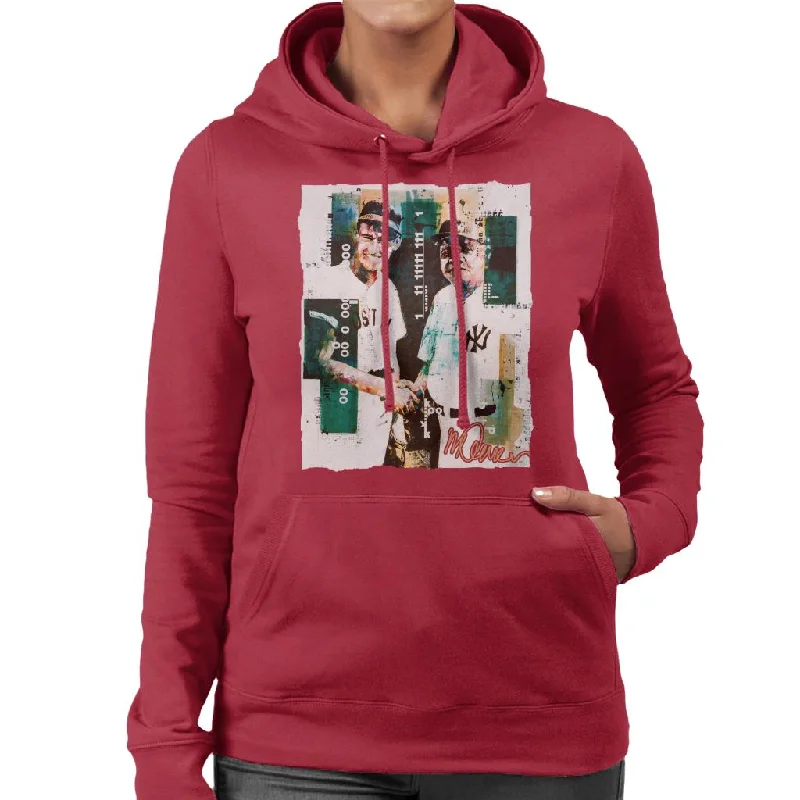 sporty hoodiehigh-quality athletic sweatshirtSidney Maurer Original Portrait Of Ted Williams And Babe Ruth Women's Hooded Sweatshirt