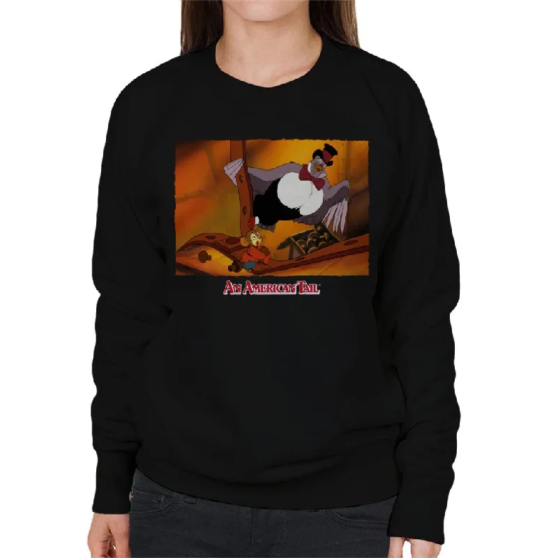 sleek zip-up hoodiesleek workout sweatshirtAn American Tail Fieval And Henri Le Pigeon Women's Sweatshirt