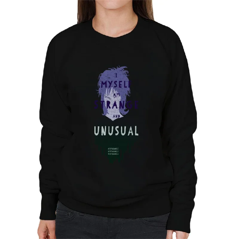 classic pullover hoodiechic fitness hoodieBeetlejuice Lydia Deetz I Myself Am Strange And Unusual Women's Sweatshirt