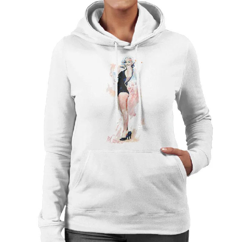 modern athletic hoodiechic fitness hoodieSidney Maurer Original Portrait Of Model Marilyn Monroe Women's Hooded Sweatshirt