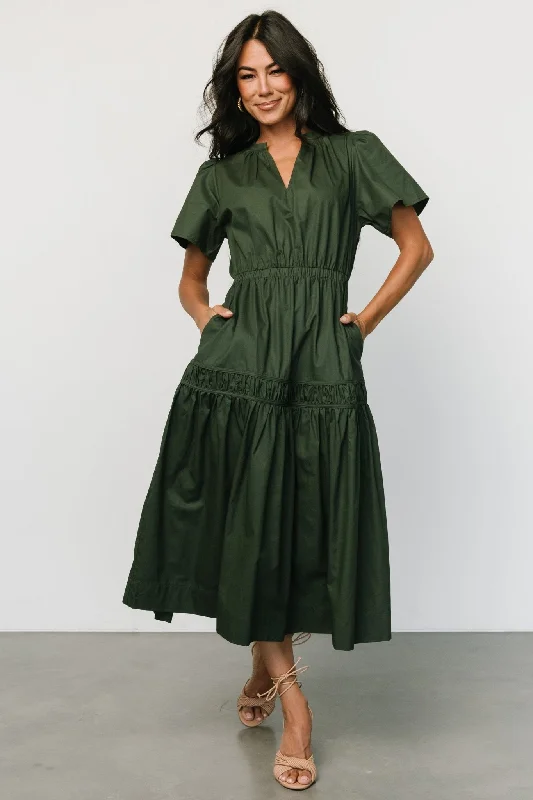 sleeveless dressJerrah Midi Dress | Deep Green