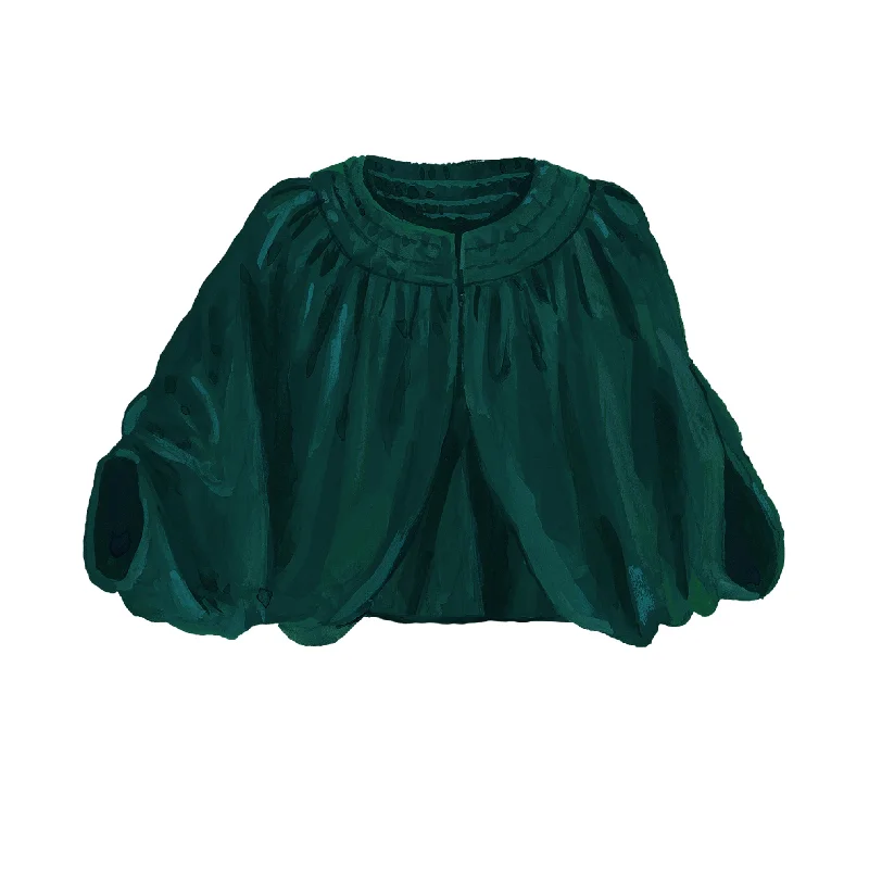 stylish peacoat1930s Velvet Capelet