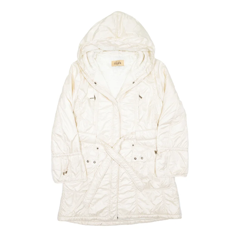 versatile coatALVIERO MARTINI 1A Classe Parka Jacket Cream Womens UK 16