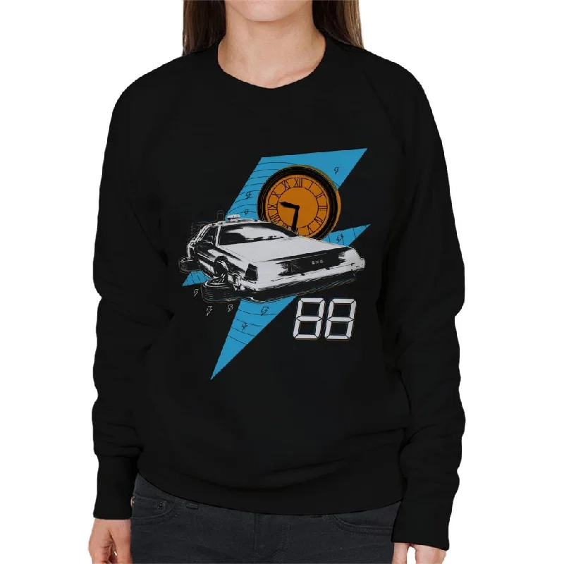 casual hoodie for workoutsporty casual hoodieBack to the Future 88 Clock And Delorean Women's Sweatshirt