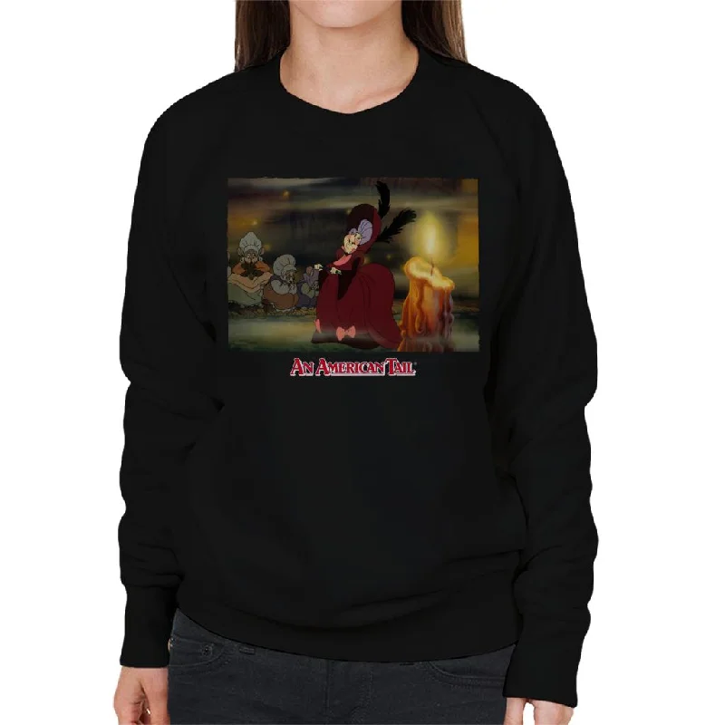 casual fit hoodiewarm athletic hoodieAn American Tail Gussie Mausheimer Candle Women's Sweatshirt