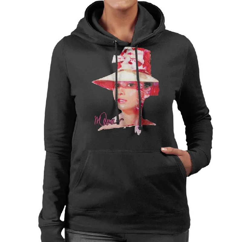 trendy hooded sweatshirtslim fit workout hoodieSidney Maurer Original Portrait Of Movie Star Audrey Hepburn Women's Hooded Sweatshirt