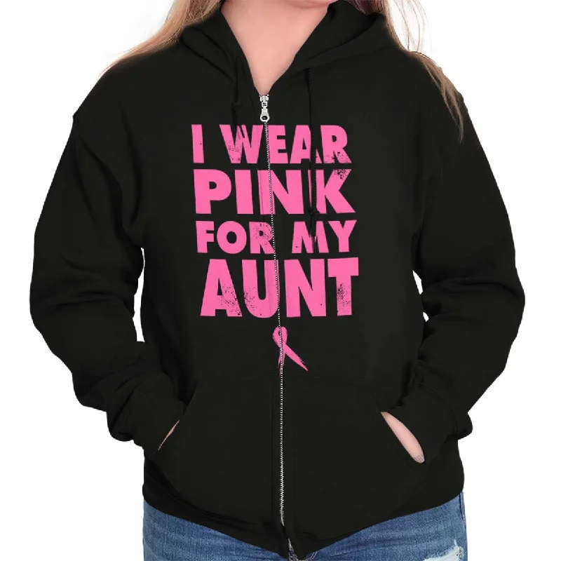 urban street hoodieI Wear Pink For My Aunt Zip Hoodie