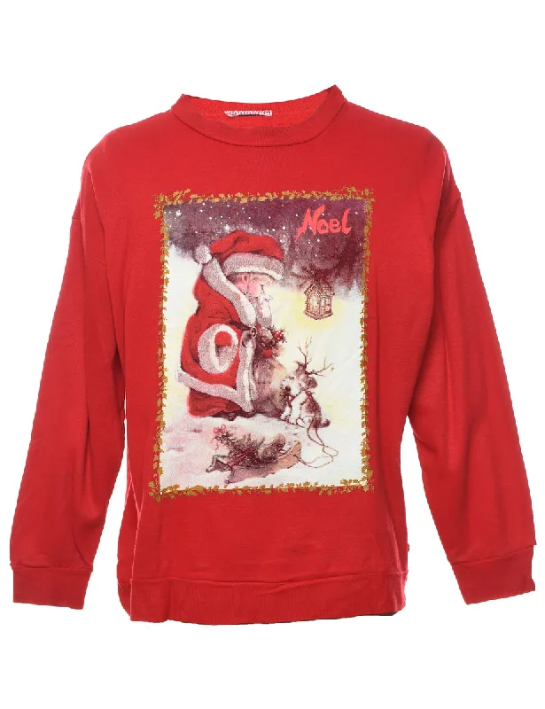 fitted trench coatSanta Claus Christmas Sweatshirt - L