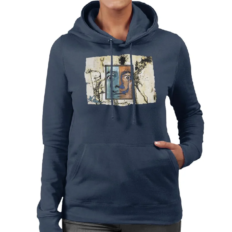 casual hoodiehigh-end athletic hoodieSidney Maurer Original Portrait Of Surrealist Salvador Dali Women's Hooded Sweatshirt