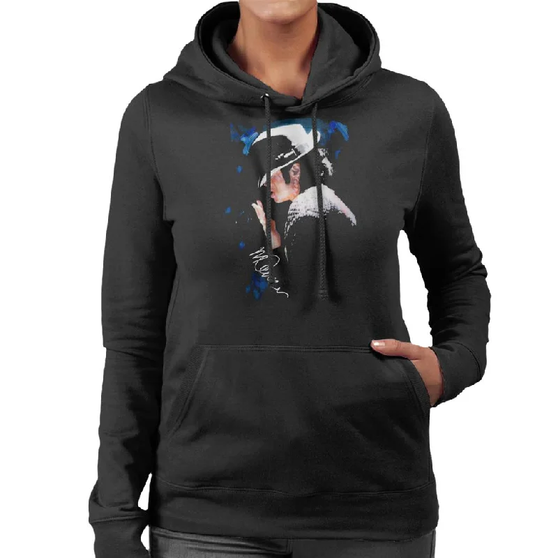 fashion-forward hoodievibrant athletic hoodieSidney Maurer Original Portrait Of Michael Jackson Tipped Hat Women's Hooded Sweatshirt