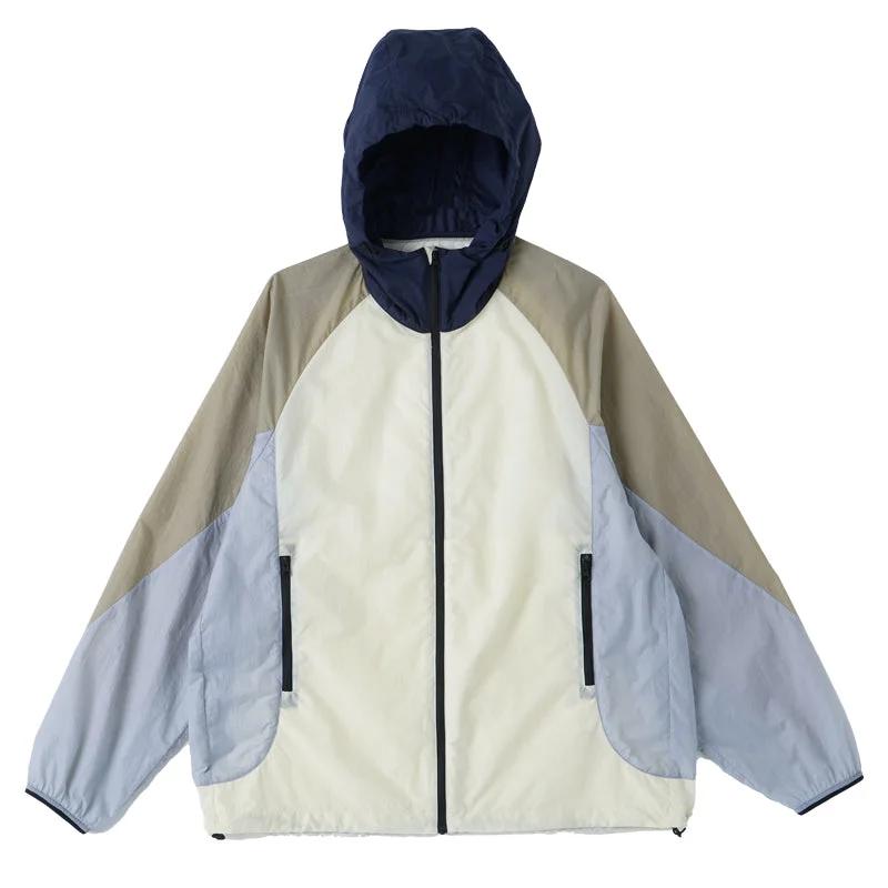 fitted trench coatBULVBUTING カラーブロックフーデッド ジャケット BLB064