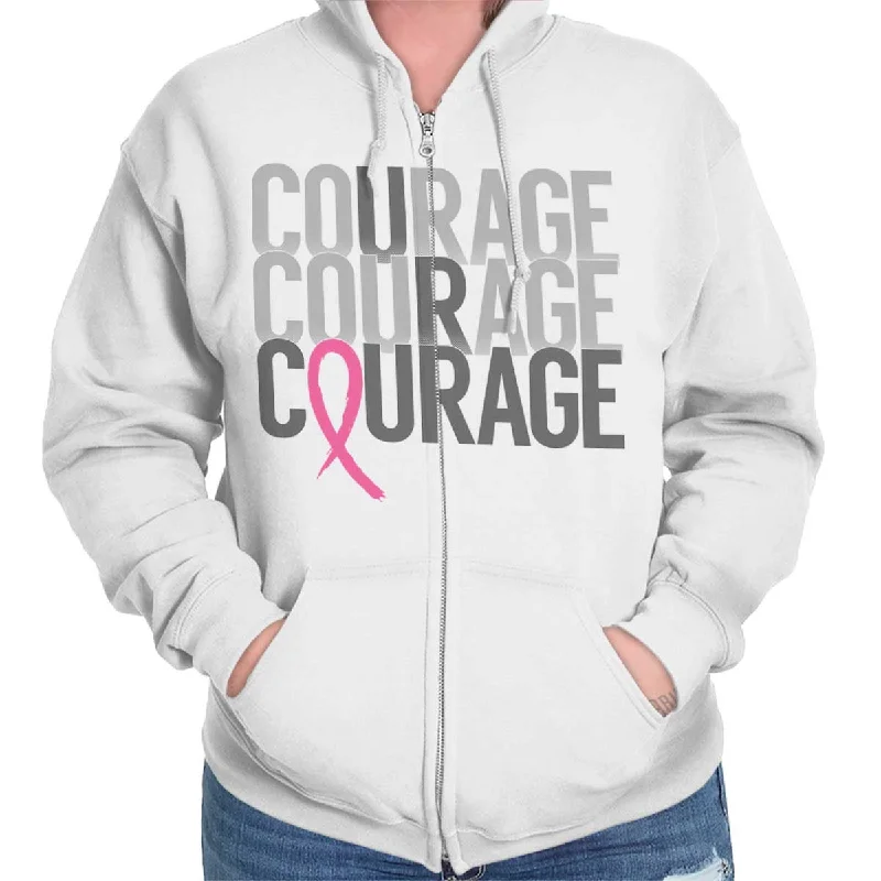 trendy hooded sweatshirtBreast Cancer Awareness Zip Hoodie