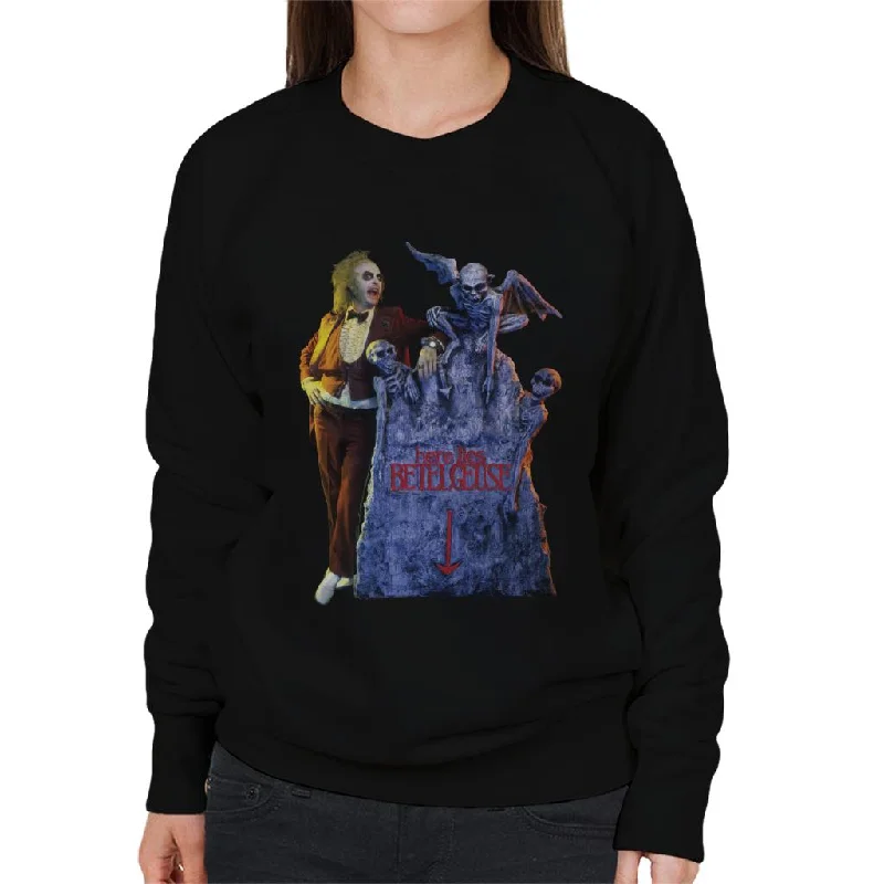 sleek hoodieminimalist gym sweatshirtBeetlejuice Here Lies Betelgeuse Women's Sweatshirt