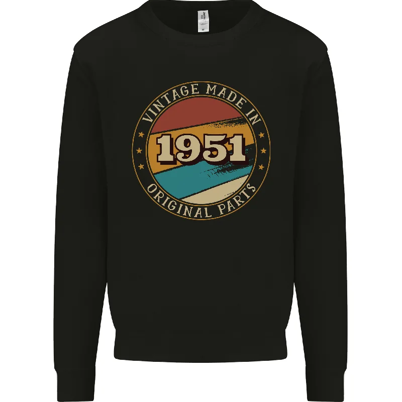 breathable hoodieluxe gym hoodie73rd Birthday  Vintage Made In 1951 Mens Sweatshirt Jumper