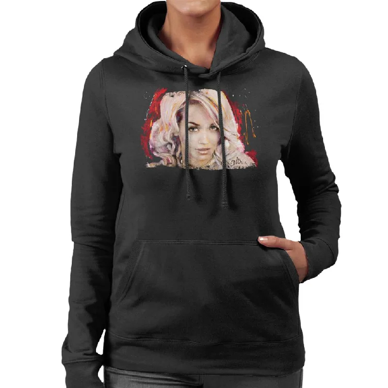 fleece hoodie for winterluxury fitness sweatshirtSidney Maurer Original Portrait Of Rita Ora Pink Hair Women's Hooded Sweatshirt