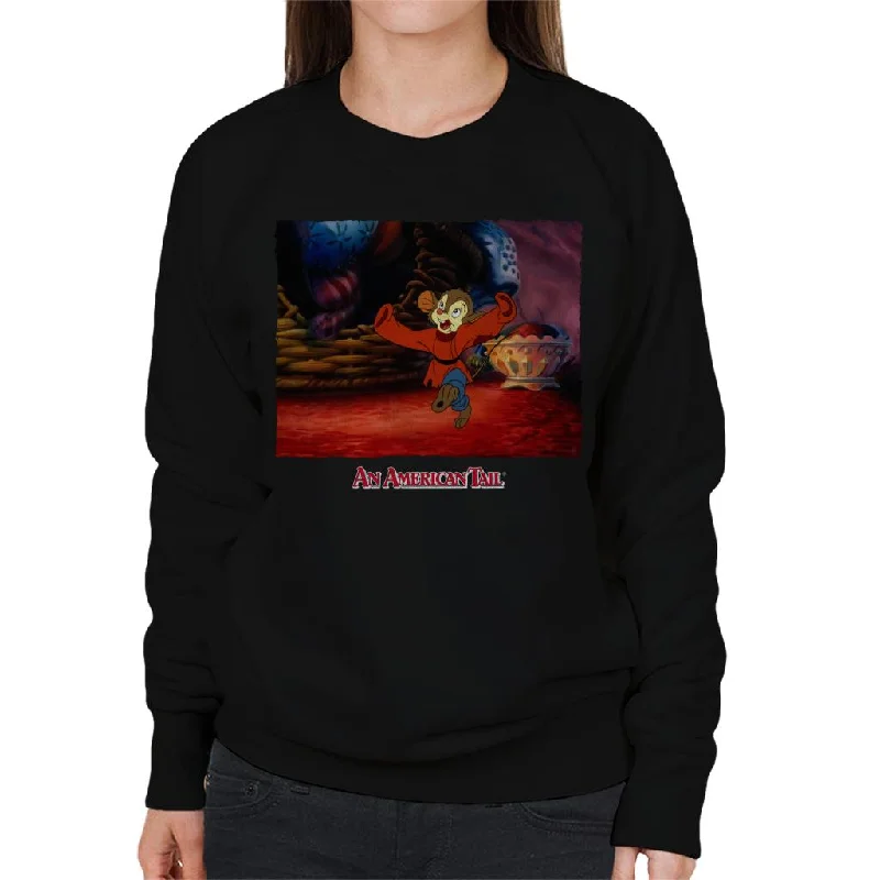 cozy pullover hoodiewarm athletic hoodieAn American Tail Fievel Dancing Women's Sweatshirt