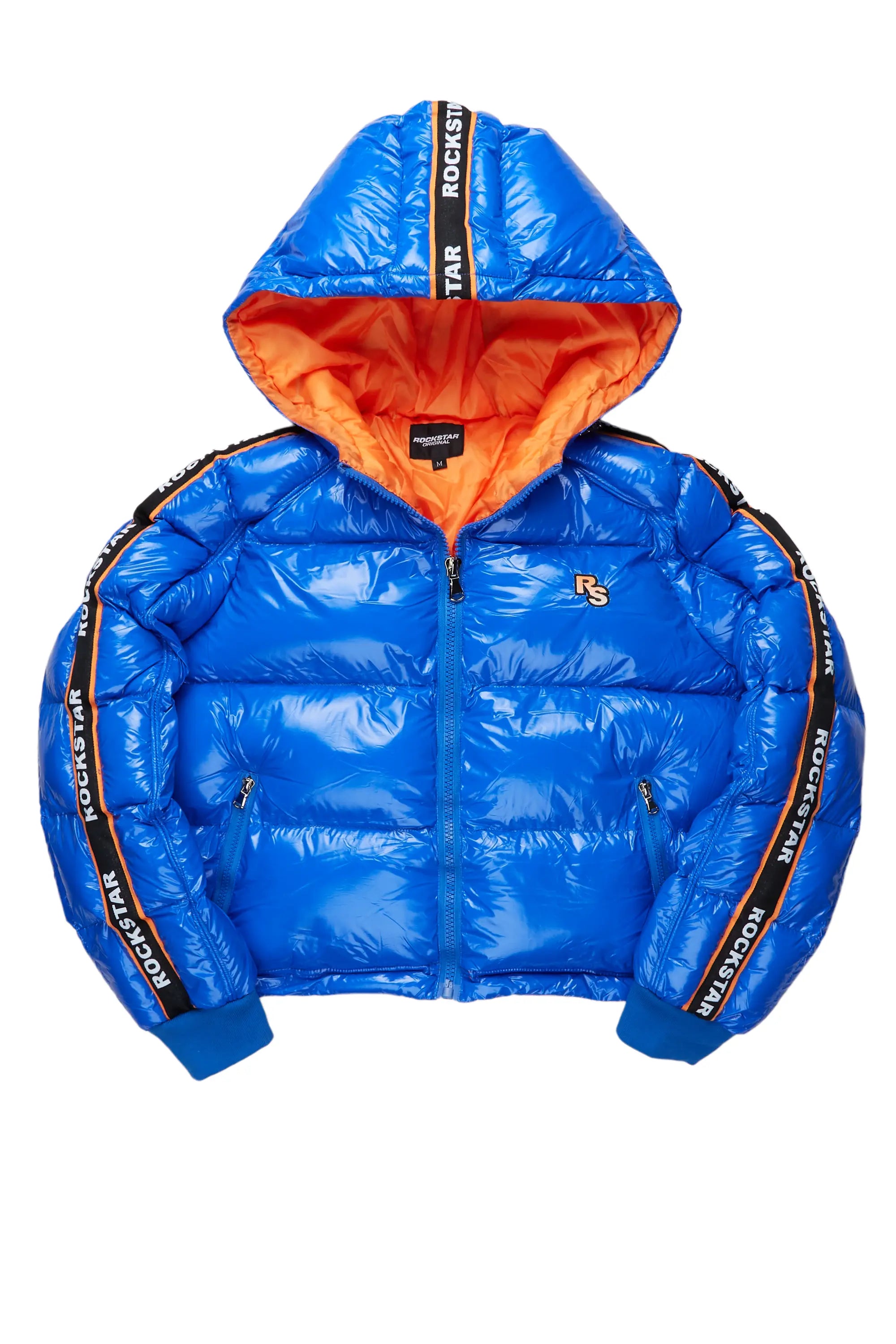 contemporary coatJackey Royal Blue Puffer Jacket