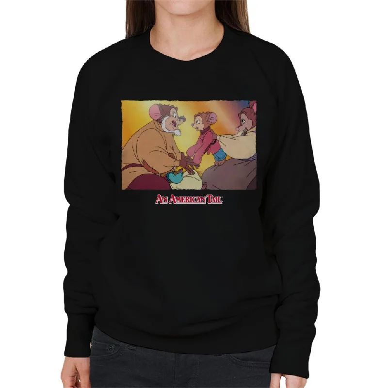 modern hoodieurban activewear hoodieAn American Tail Papa And Fievel Embrace Women's Sweatshirt