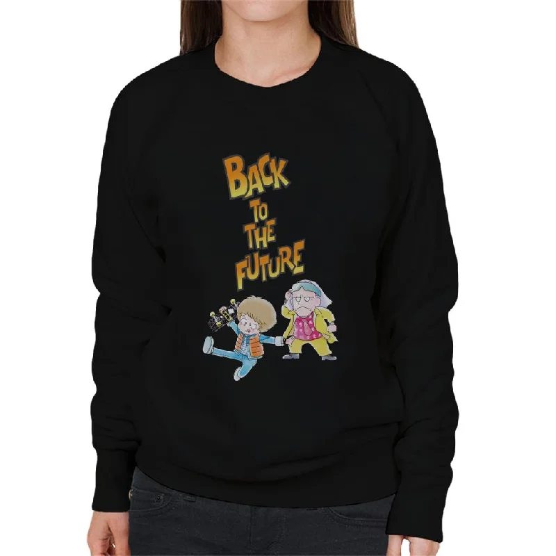 cozy pullover hoodieversatile gym hoodieBack To The Future Marty And Doc Chibi Women's Sweatshirt