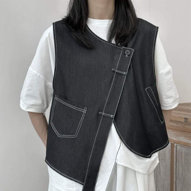 insulated jacketIrregular Loose Thin Vest