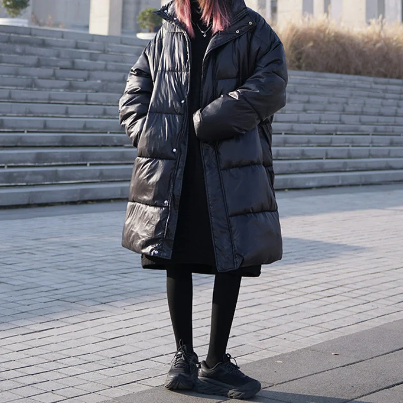 warm jacketBlack Loose Oversize Coat