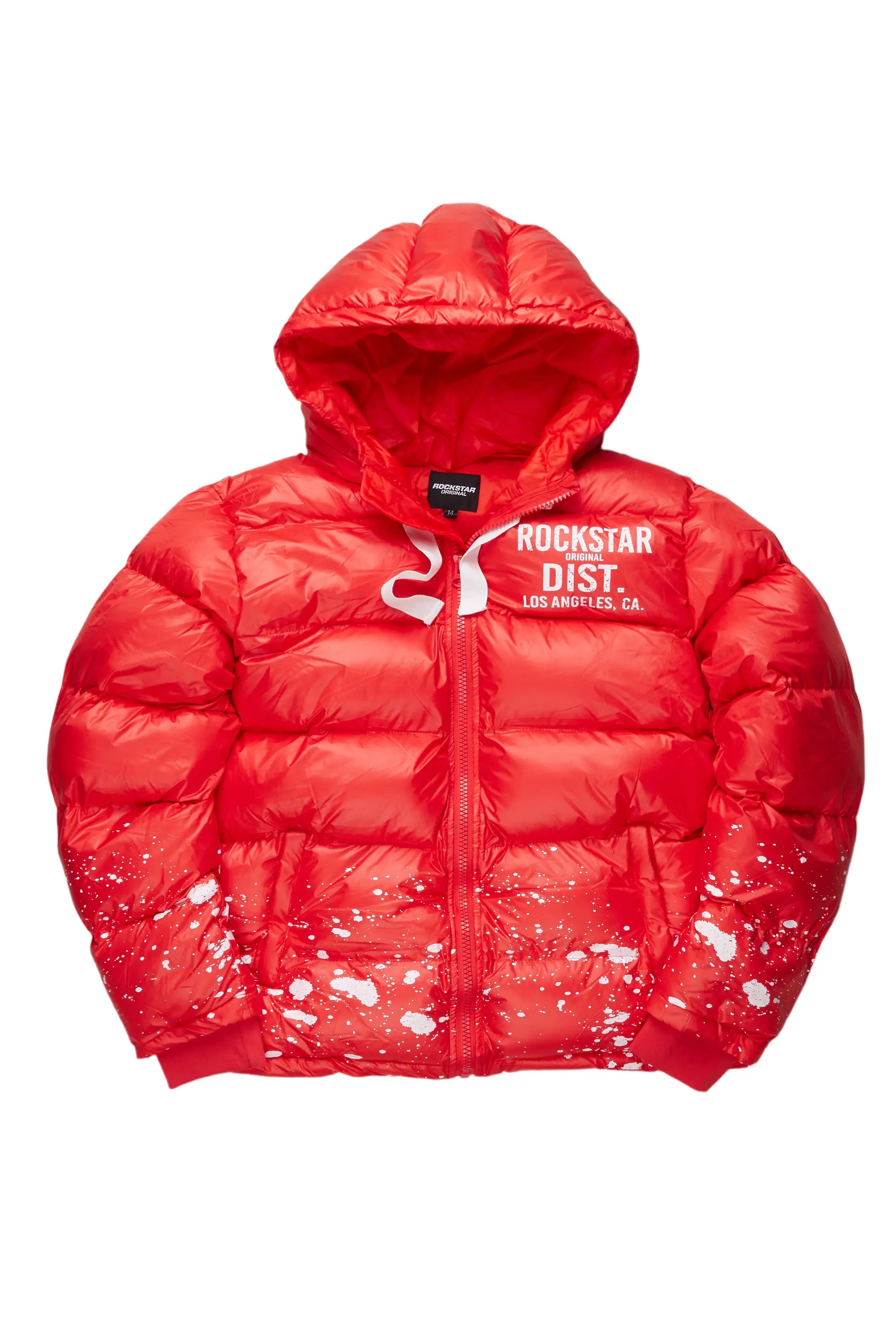 utility coatArt Dist. Red Puffer Jacket