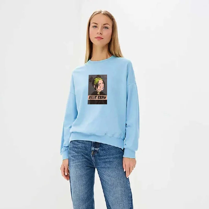 classic bomber jacketPolo Republica Women's Billie Eilish Printed Fleece Sweatshirt