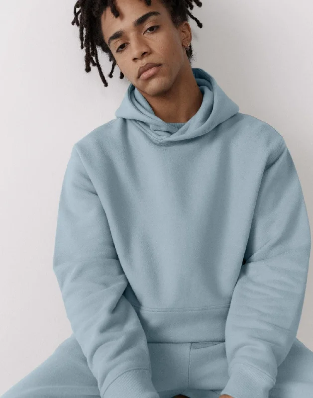 slim-fit hooded sweatshirtThe Oversized Pullover Hoodie in Chalk Blue