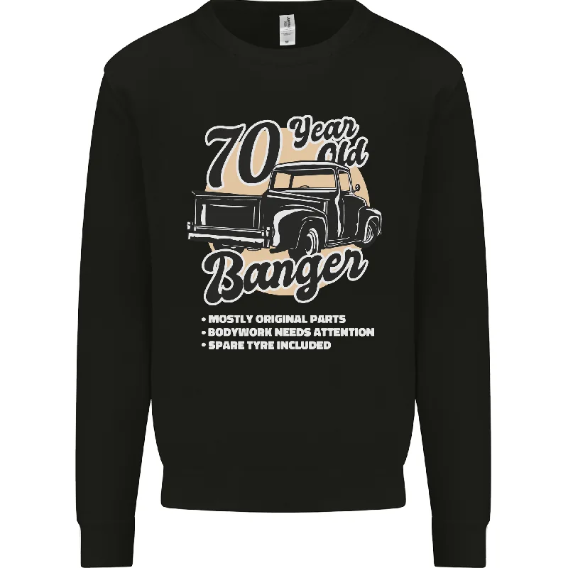 soft hoodiewarm workout hoodie70th Birthday Sweatshirt for Men - Vintage 70 Year Old Banger Jumper