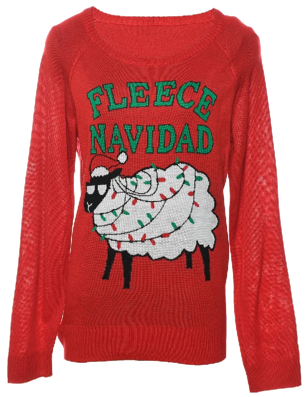 fashionable outerwearAnimal Design Christmas Jumper - M